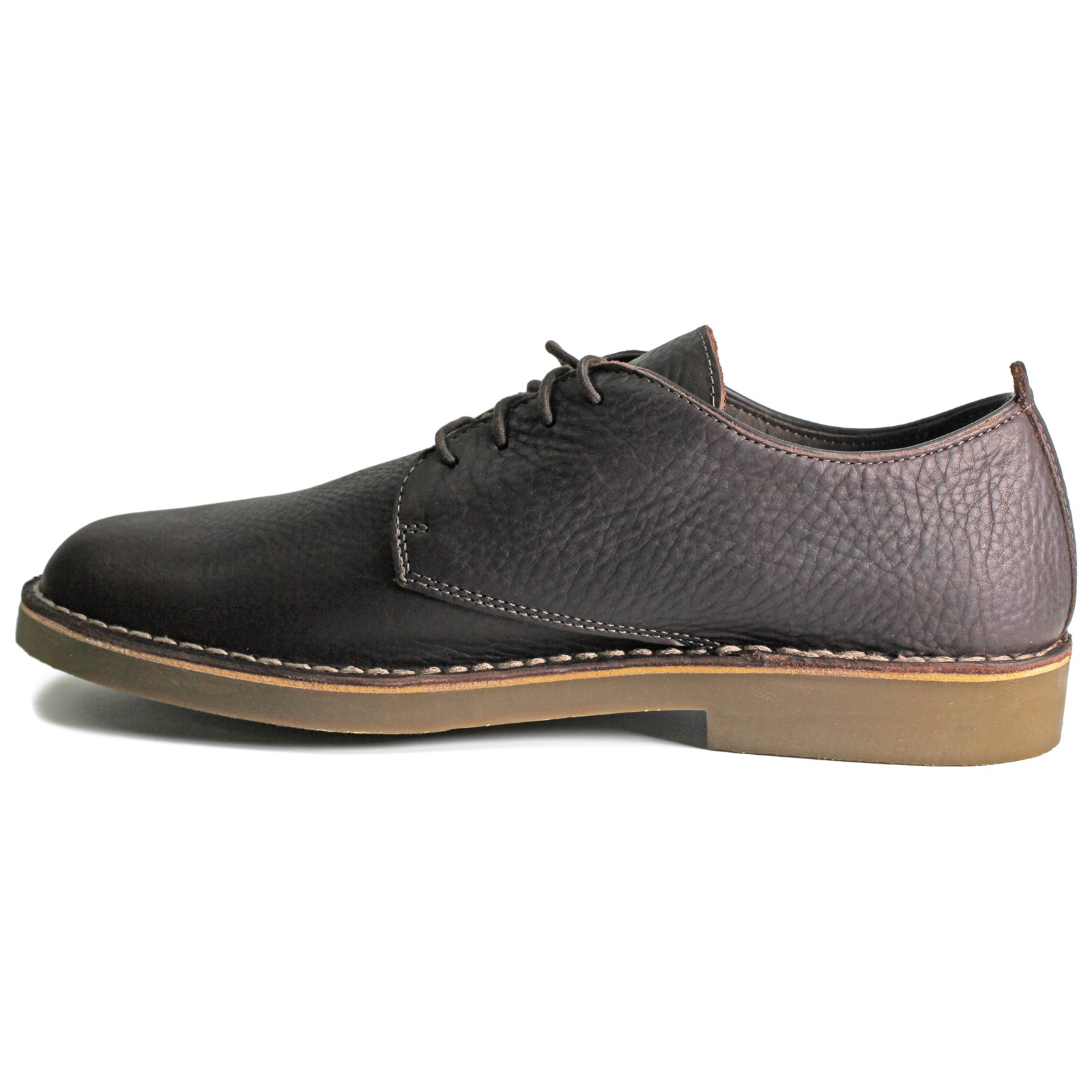 Clarks Desert London Evo Leather Mens Shoes#color_dark brown