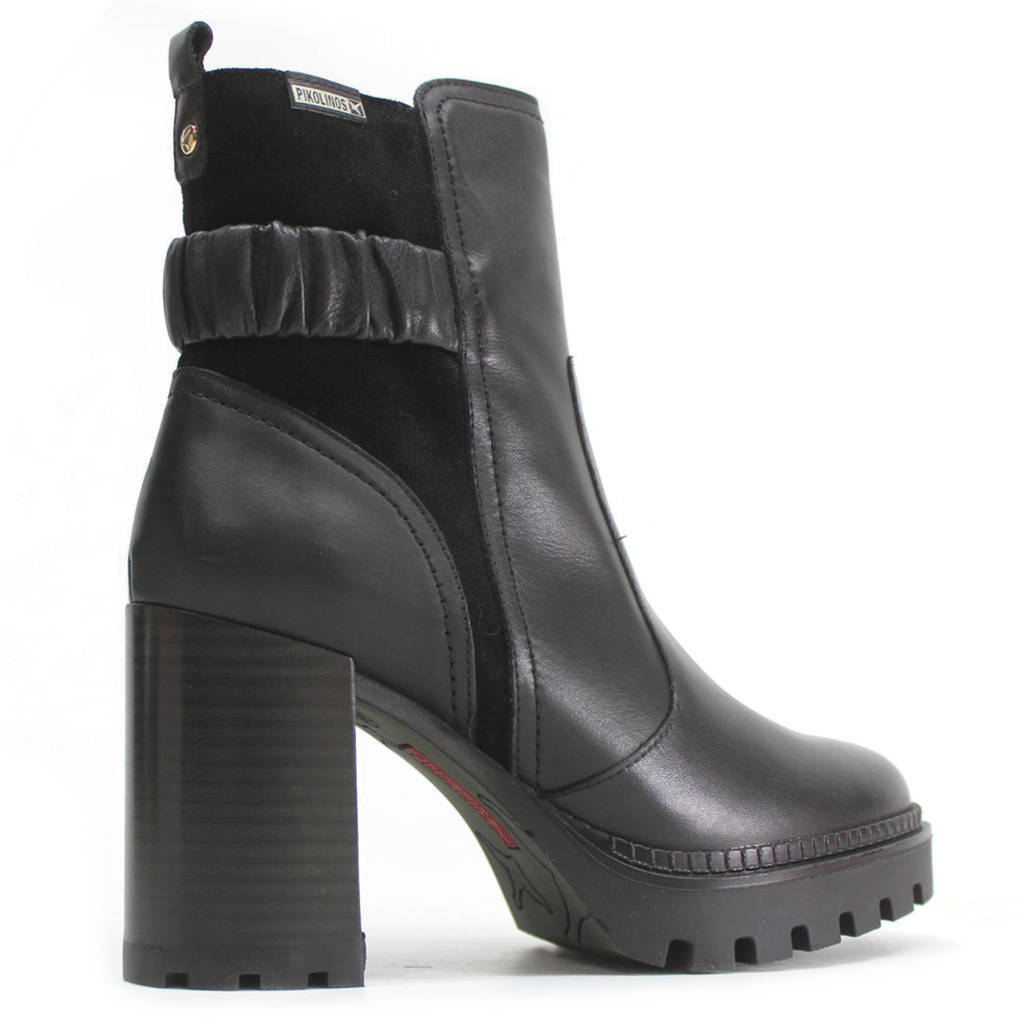 Pikolinos Womens Boots Cervera Casual Zip Up Platform Heel Ankle Leather - UK 6-6.5