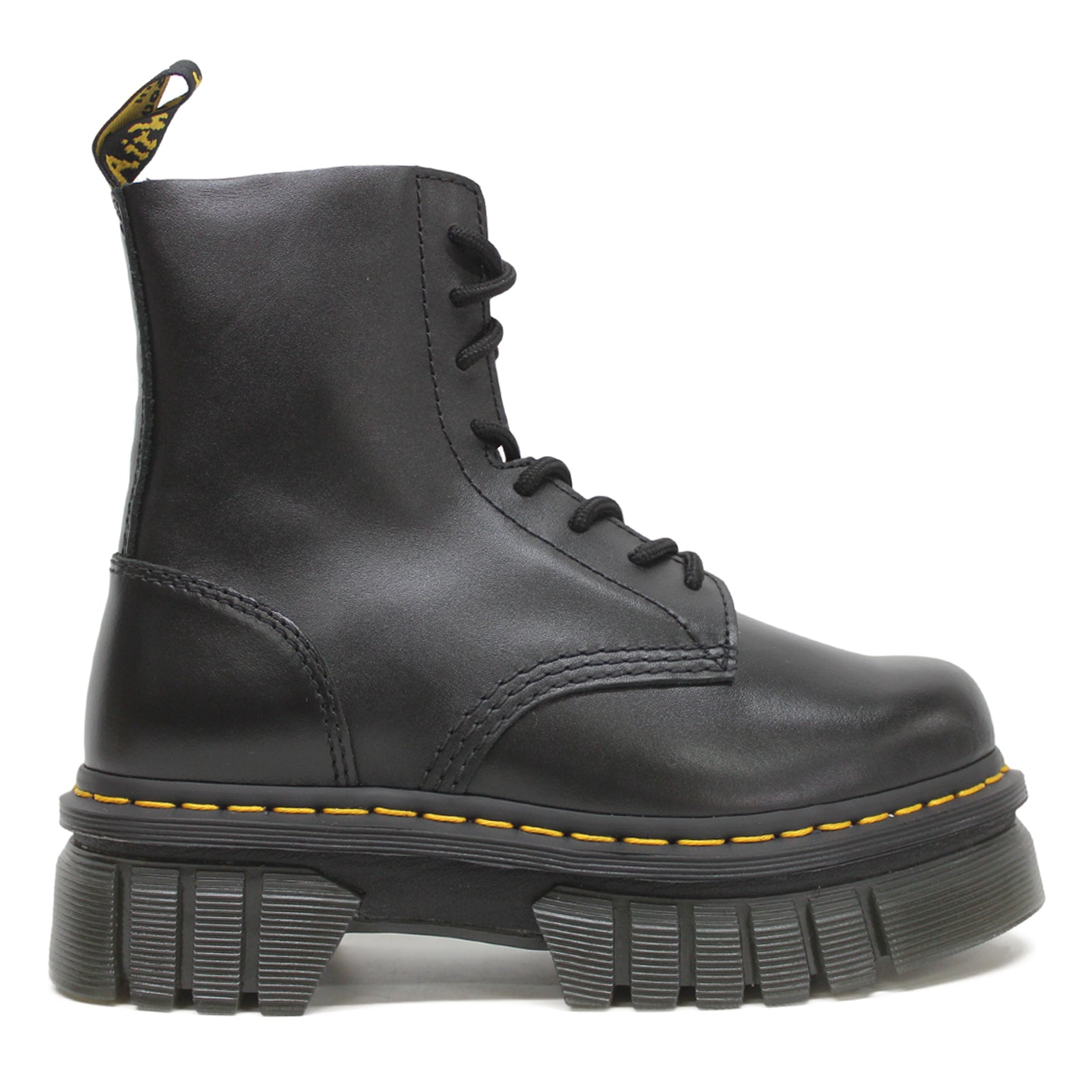 Dr. Martens Audrick 8-Eye Nappa Lux Leather Womens Boots#color_black