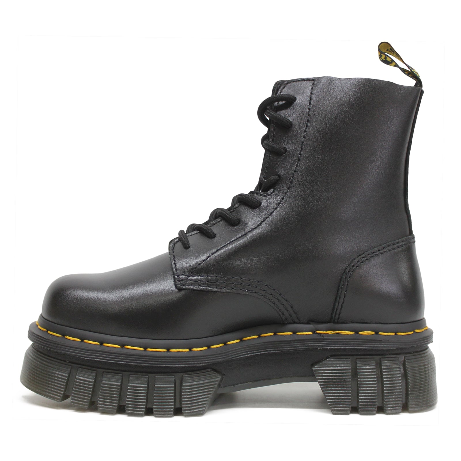 Dr. Martens Audrick 8-Eye Nappa Lux Leather Womens Boots#color_black