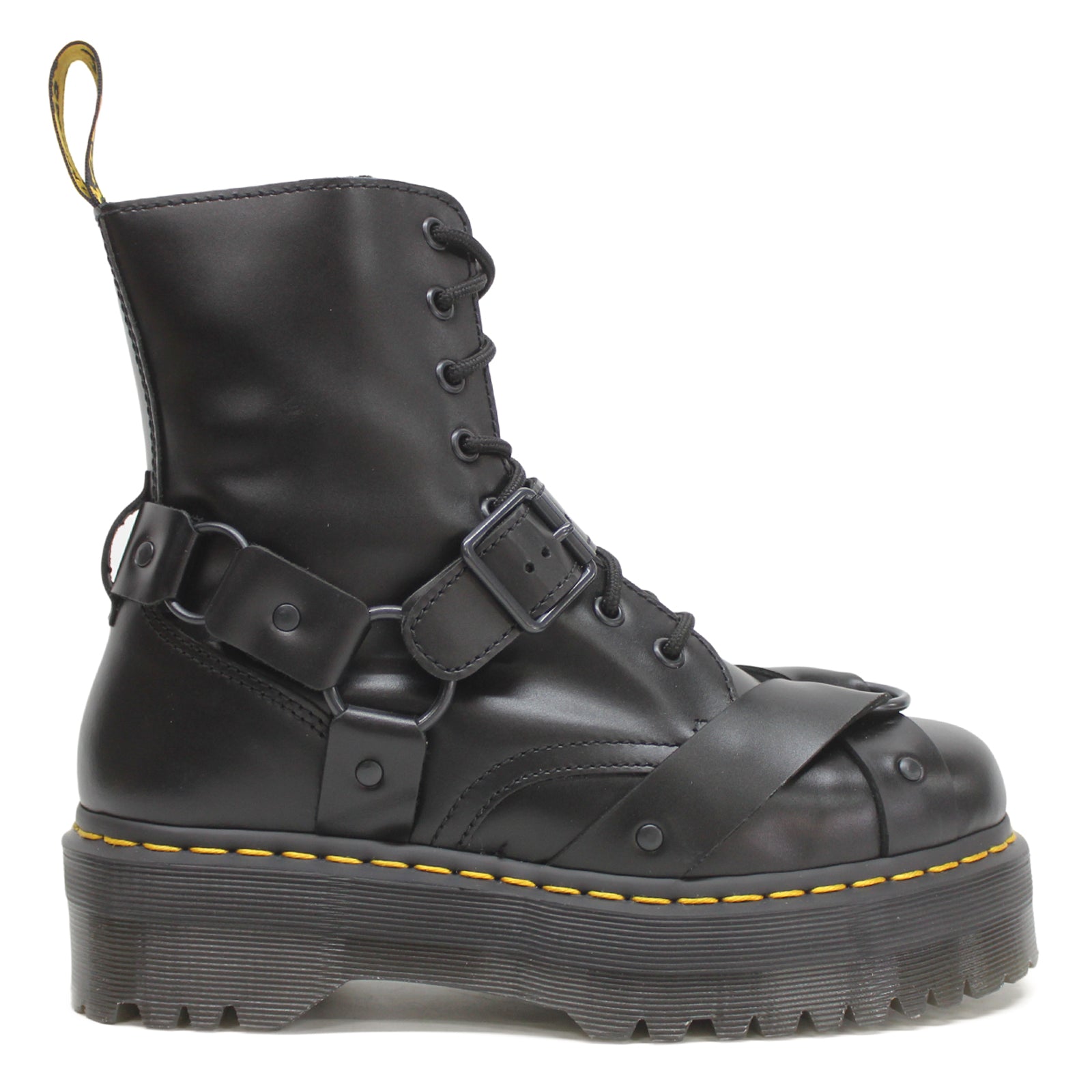 Dr. Martens Jadon Harness Paris Leather Unisex Boots#color_black