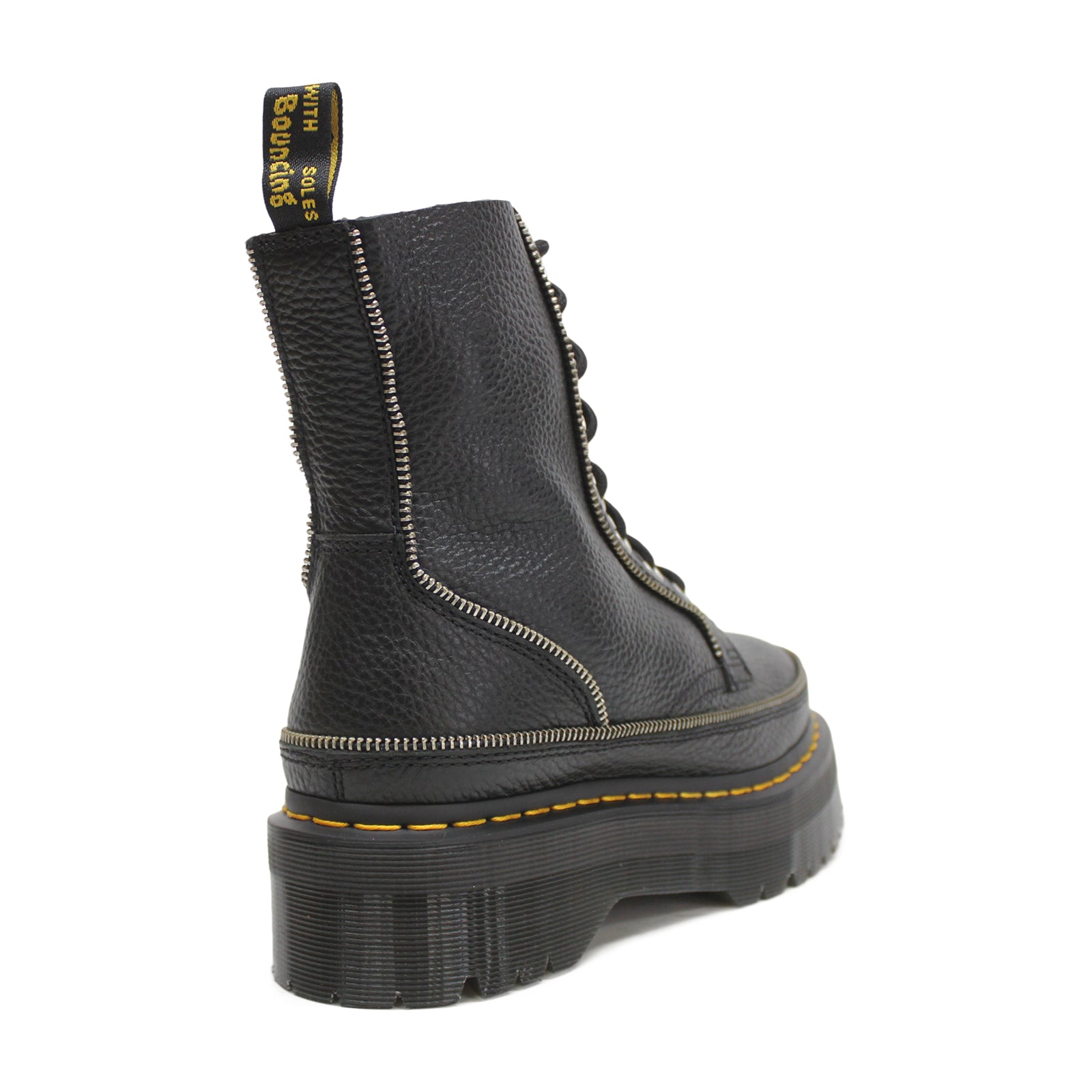 Dr. Martens Jadon Zip Milled Nappa Leather Womens Boots#color_black