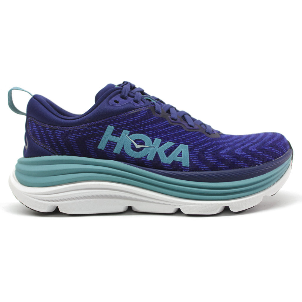 Hoka One One Gaviota 5 Textile Synthetic Womens Trainers#color_bellwether blue evening sky