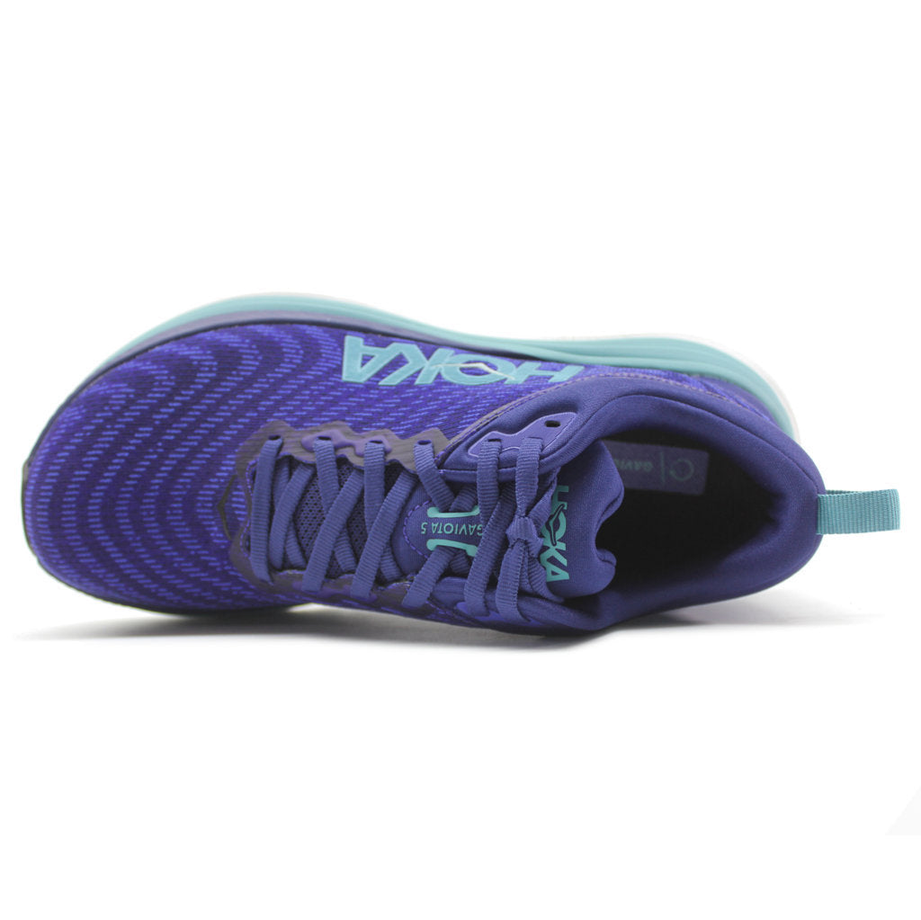 Hoka One One Gaviota 5 Textile Synthetic Womens Trainers#color_bellwether blue evening sky