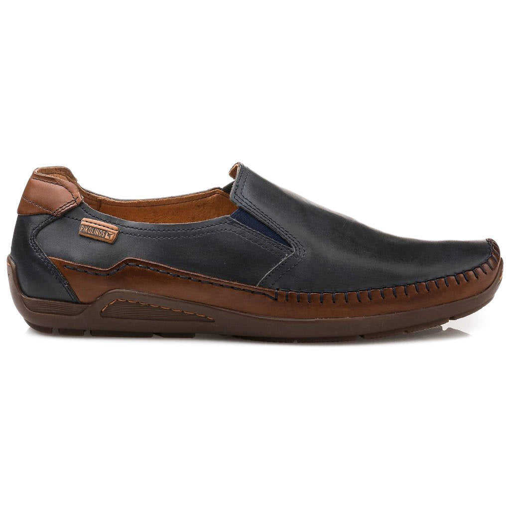 Pikolinos Azores 06H-3128 Leather Mens Shoes#color_navy blue