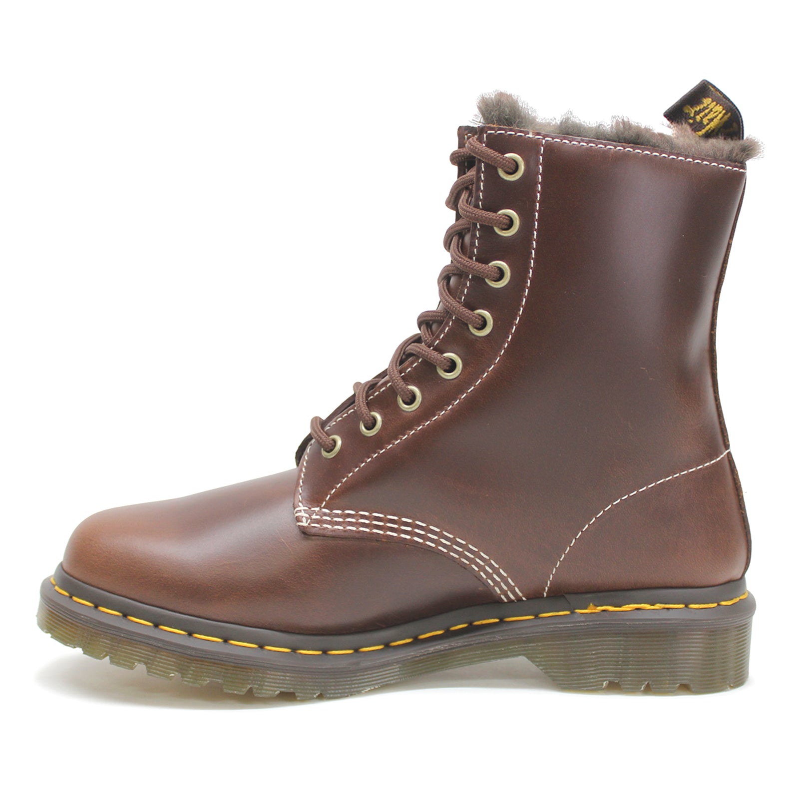 Dr. Martens 1460 Serena Leather Womens Boots#color_dark brown