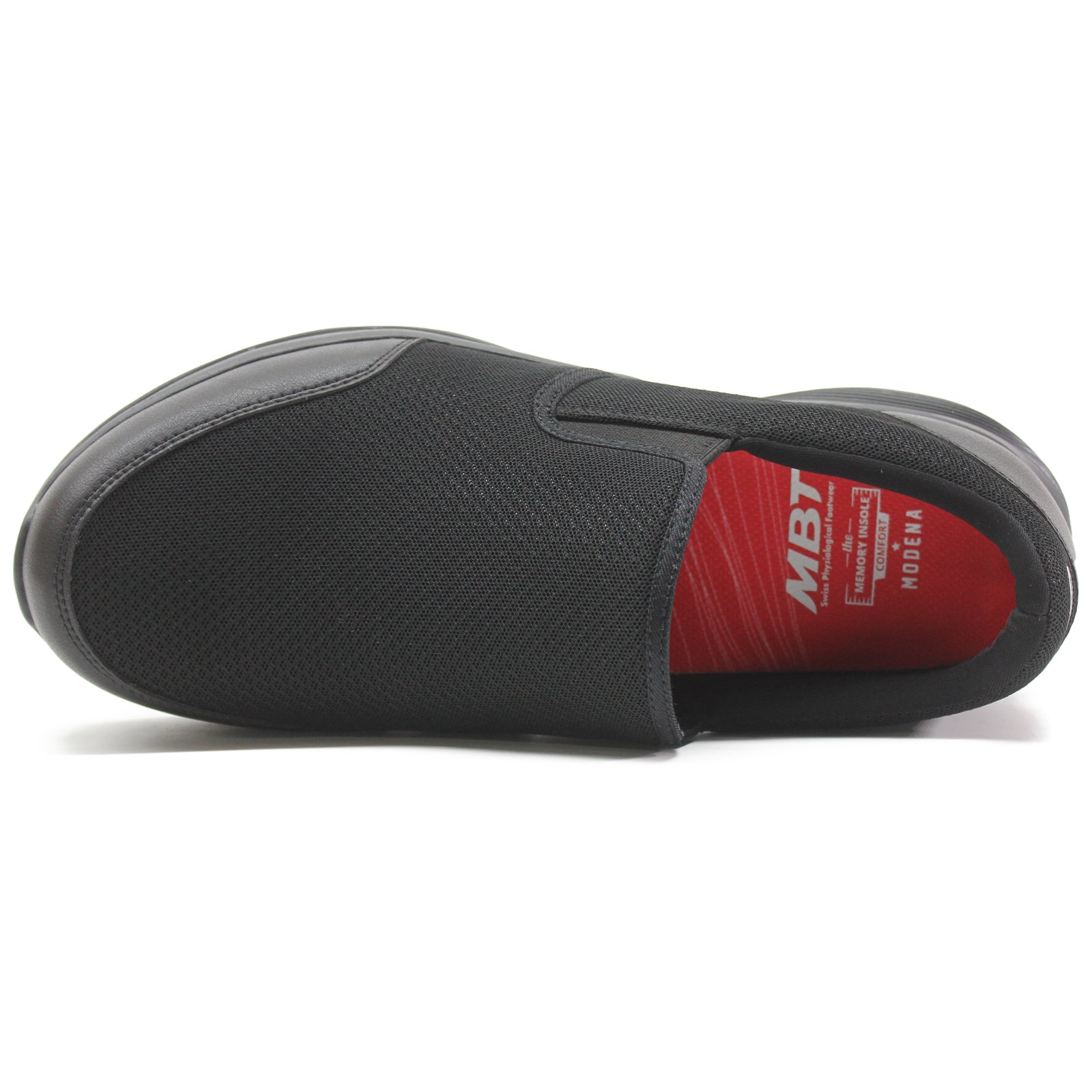 MBT Modena De Acacia Slip On Textile Leather Mens Shoes#color_black