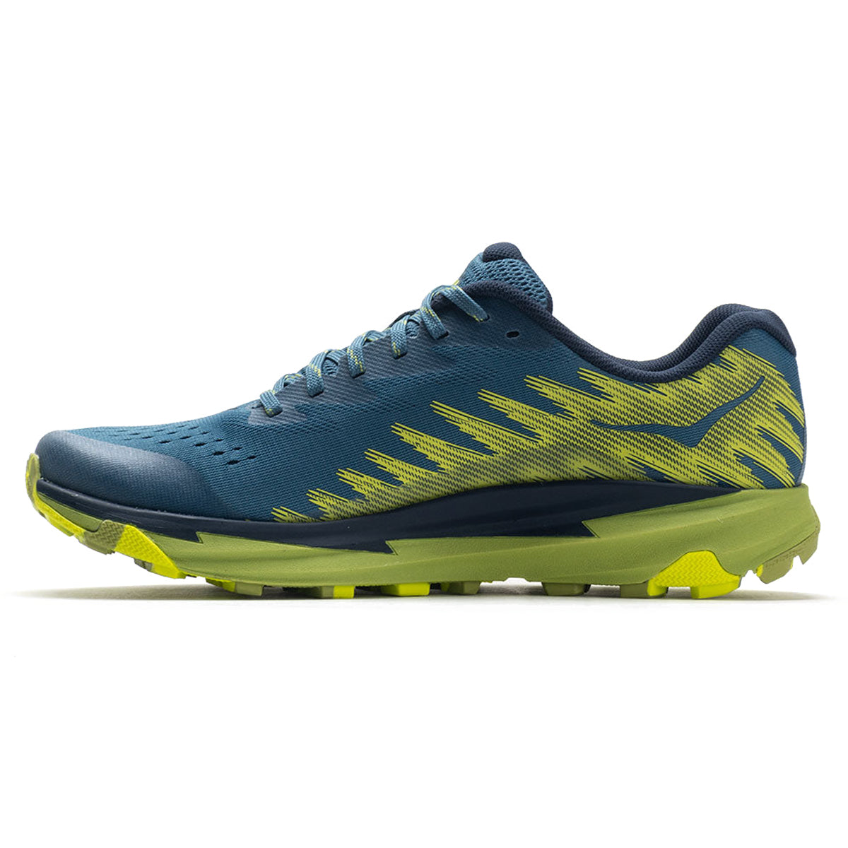 Hoka Torrent 3 Textile Synthetic Mens Trainers#color_bluesteel dark citron
