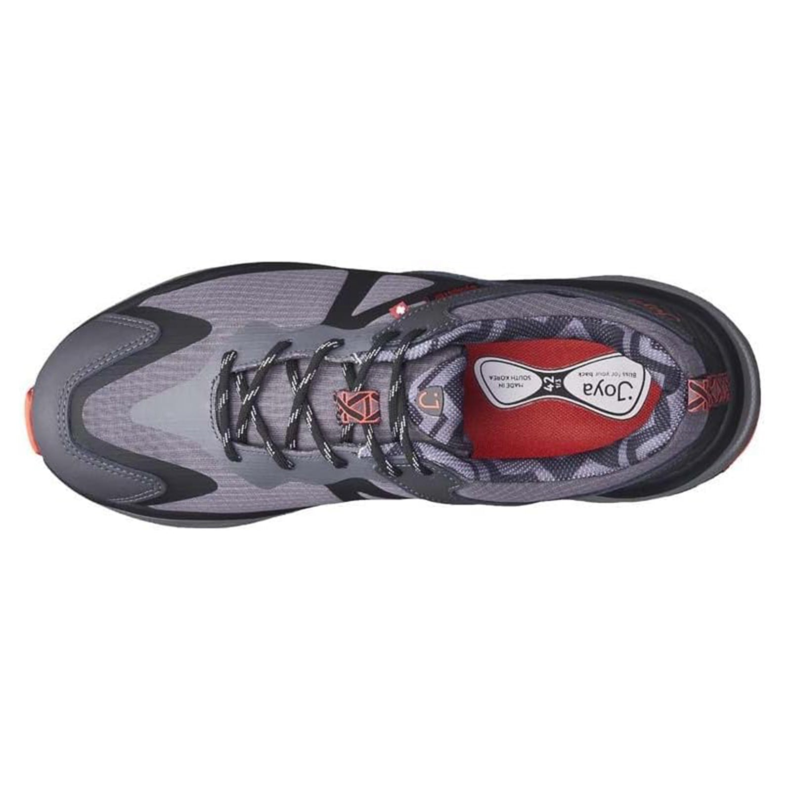 Joya Veloce STX Leather Textile Mens Trainers#color_dark grey