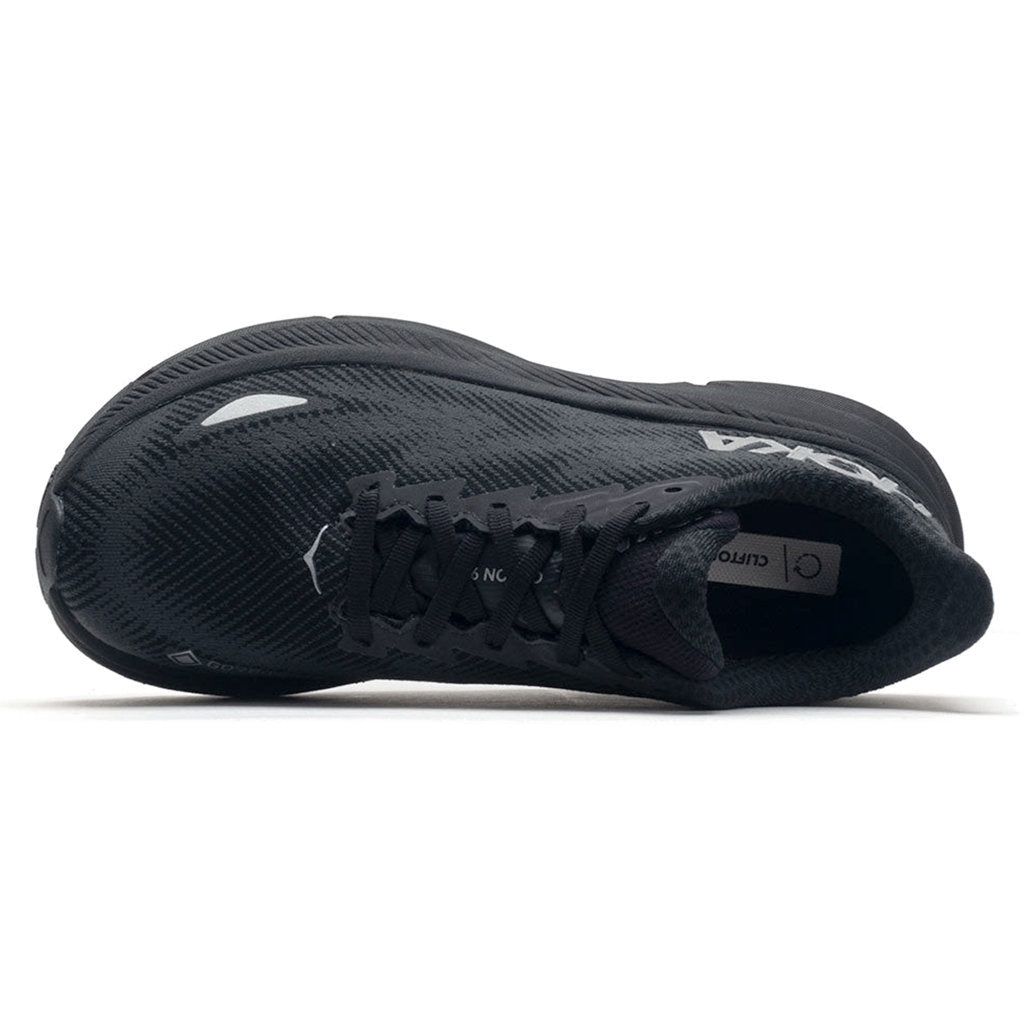 Hoka One One Clifton 9 GTX Textile Synthetic Mens Trainers#color_black black