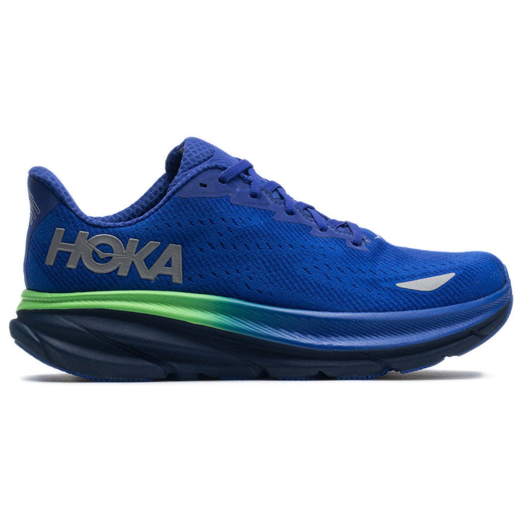 Hoka One One Clifton 9 GTX Textile Synthetic Mens Trainers#color_dazzling blue evening sky