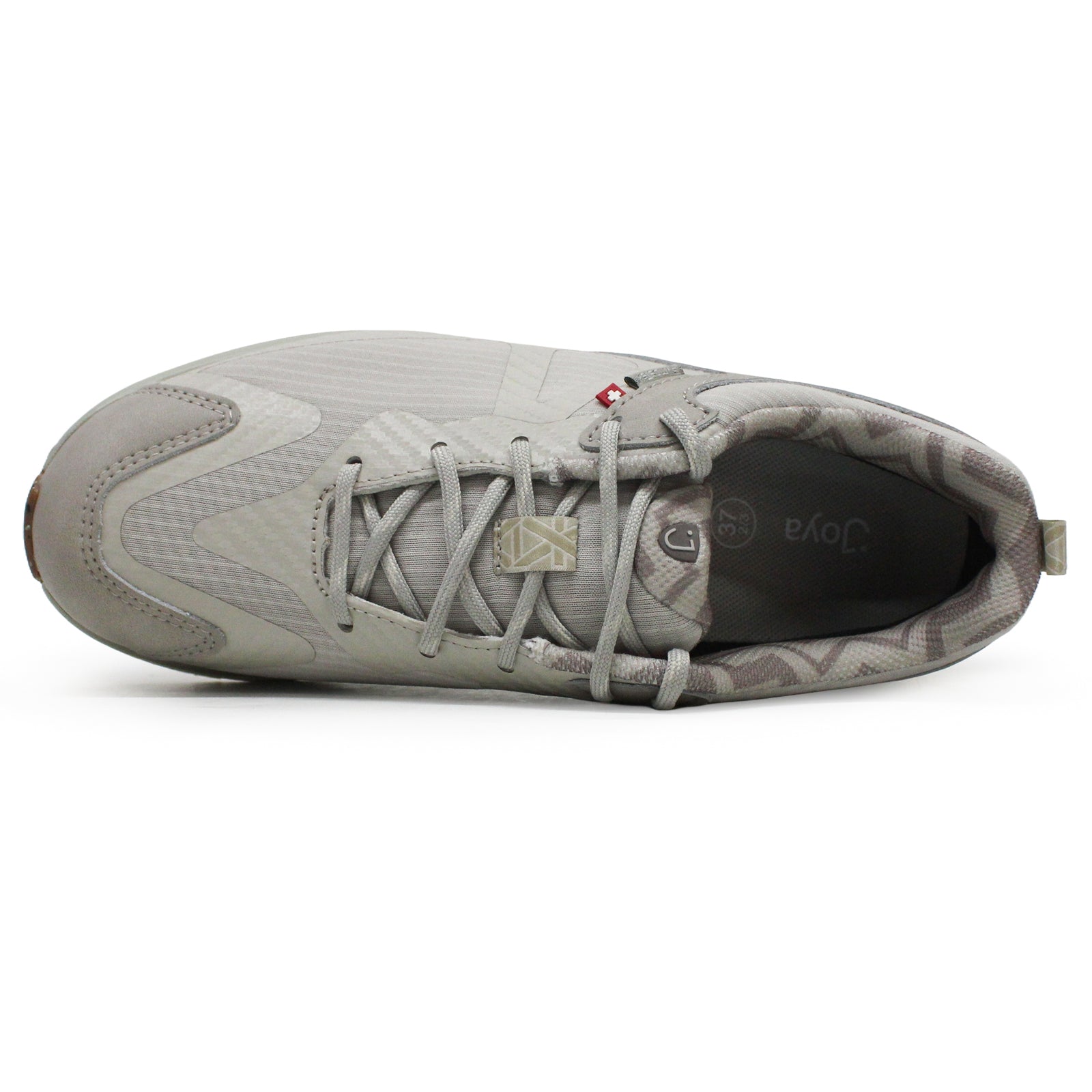 Joya Veloce STX Leather Textile Womens Trainers#color_beige