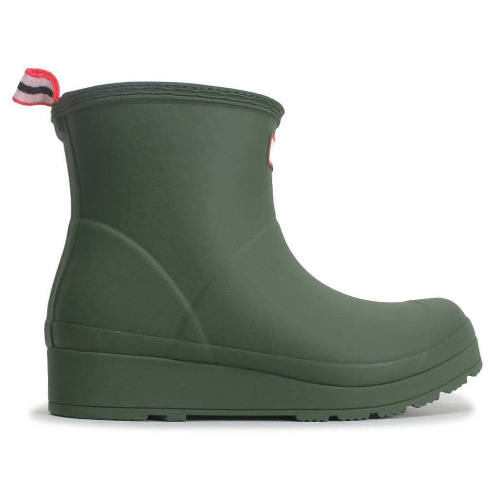 Hunter Play Short Insulated Rubber Womens Boots#color_flexing green white willow
