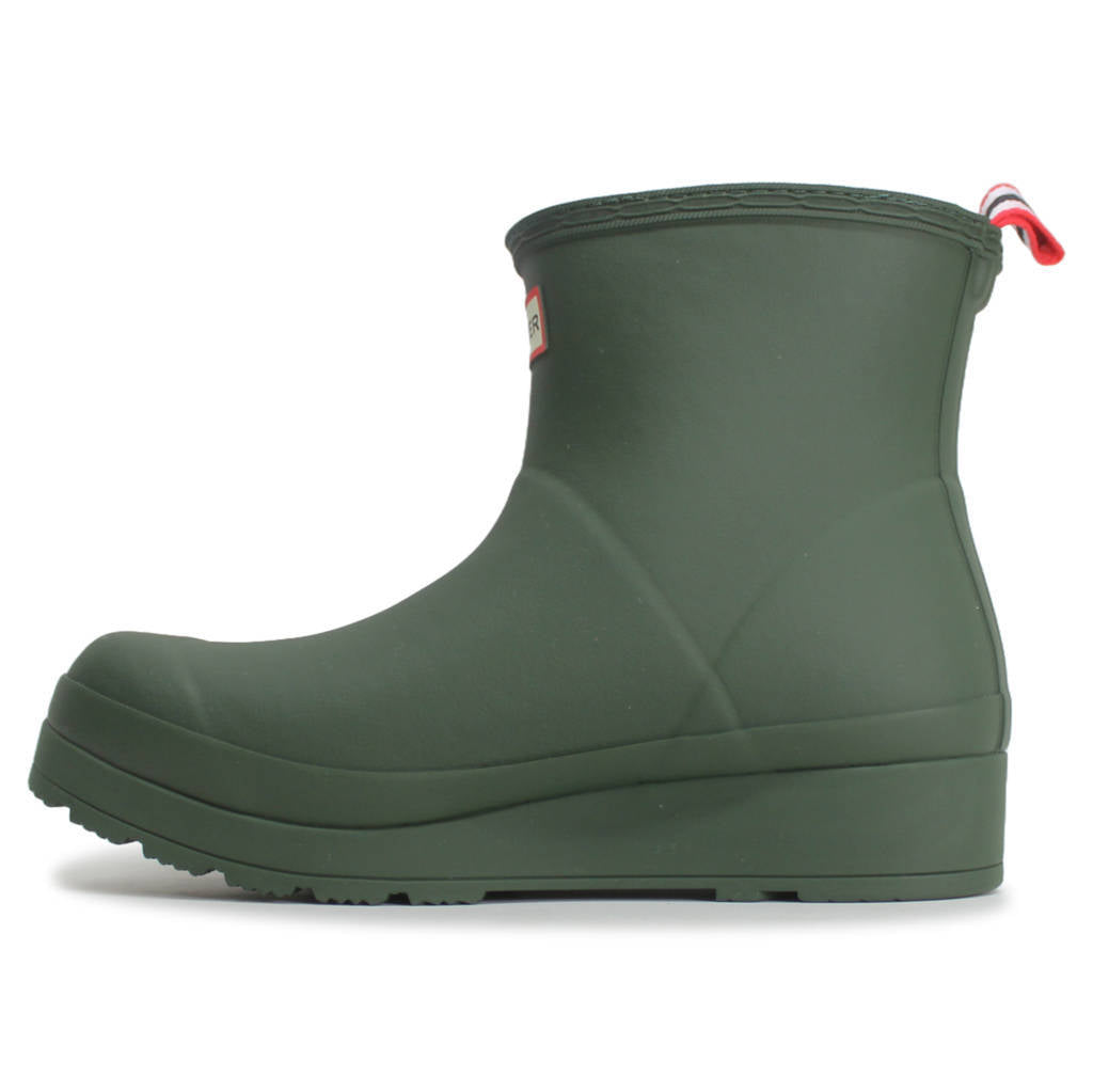 Hunter Play Short Insulated Rubber Womens Boots#color_flexing green white willow