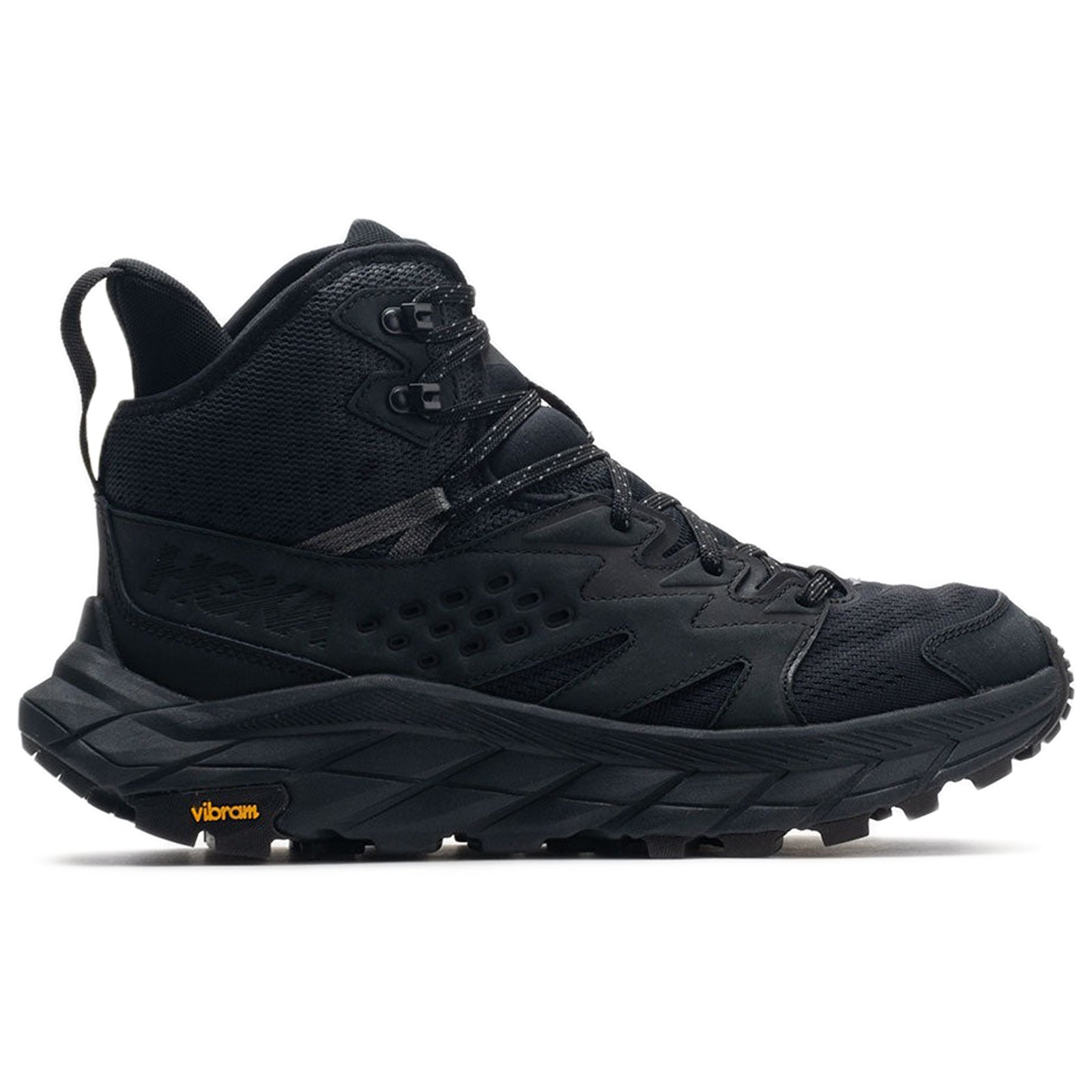 Hoka Anacapa Breeze Mid Textile Synthetic Mens Boots#color_black black