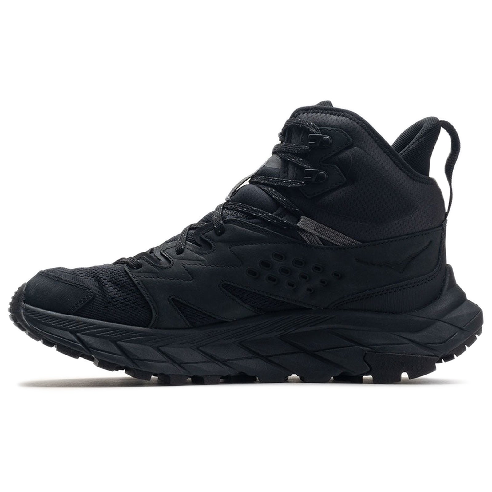Hoka Anacapa Breeze Mid Textile Synthetic Mens Boots#color_black black