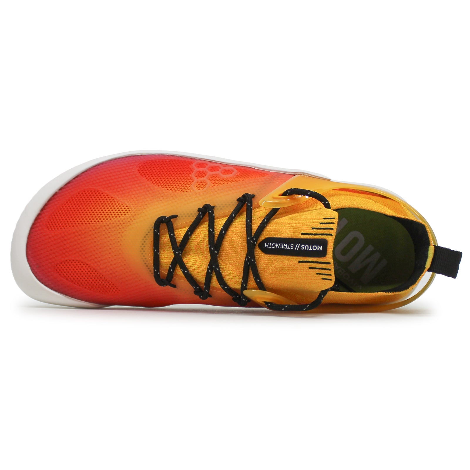 Vivobarefoot M Strength Textile Synthetic Womens Trainers#color_sunset ibis