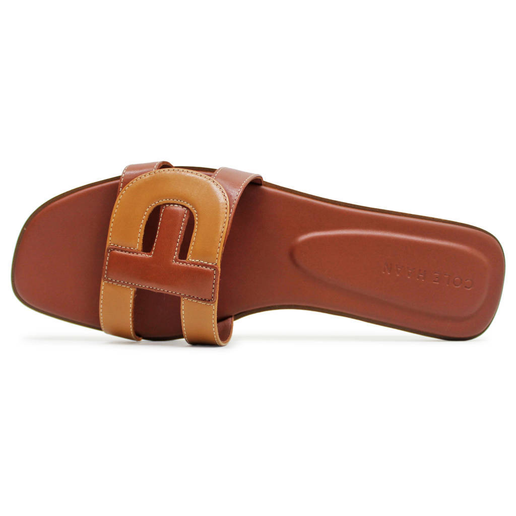 Cole Haan Chrisee Leather Womens Sandals#color_dark cuoio pecan