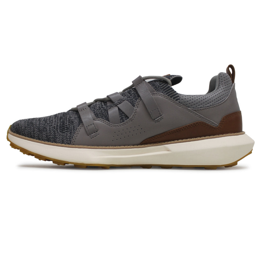 Cole Haan Grand Motion Stitchlite II Leather Textile Mens Trainers#color_titanium grey pinstripe british tan ivory