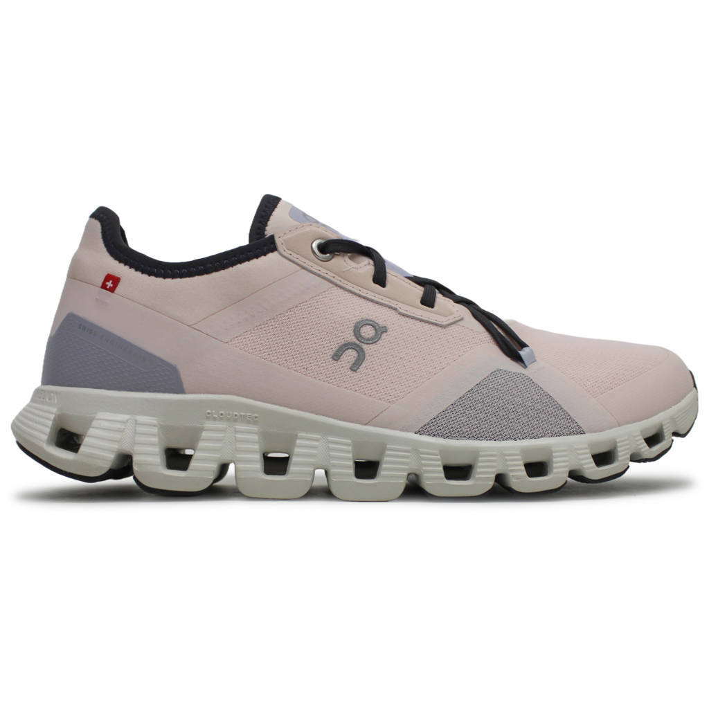 On Cloud X 3 AD Textile Synthetic Womens Trainers#color_shell heather
