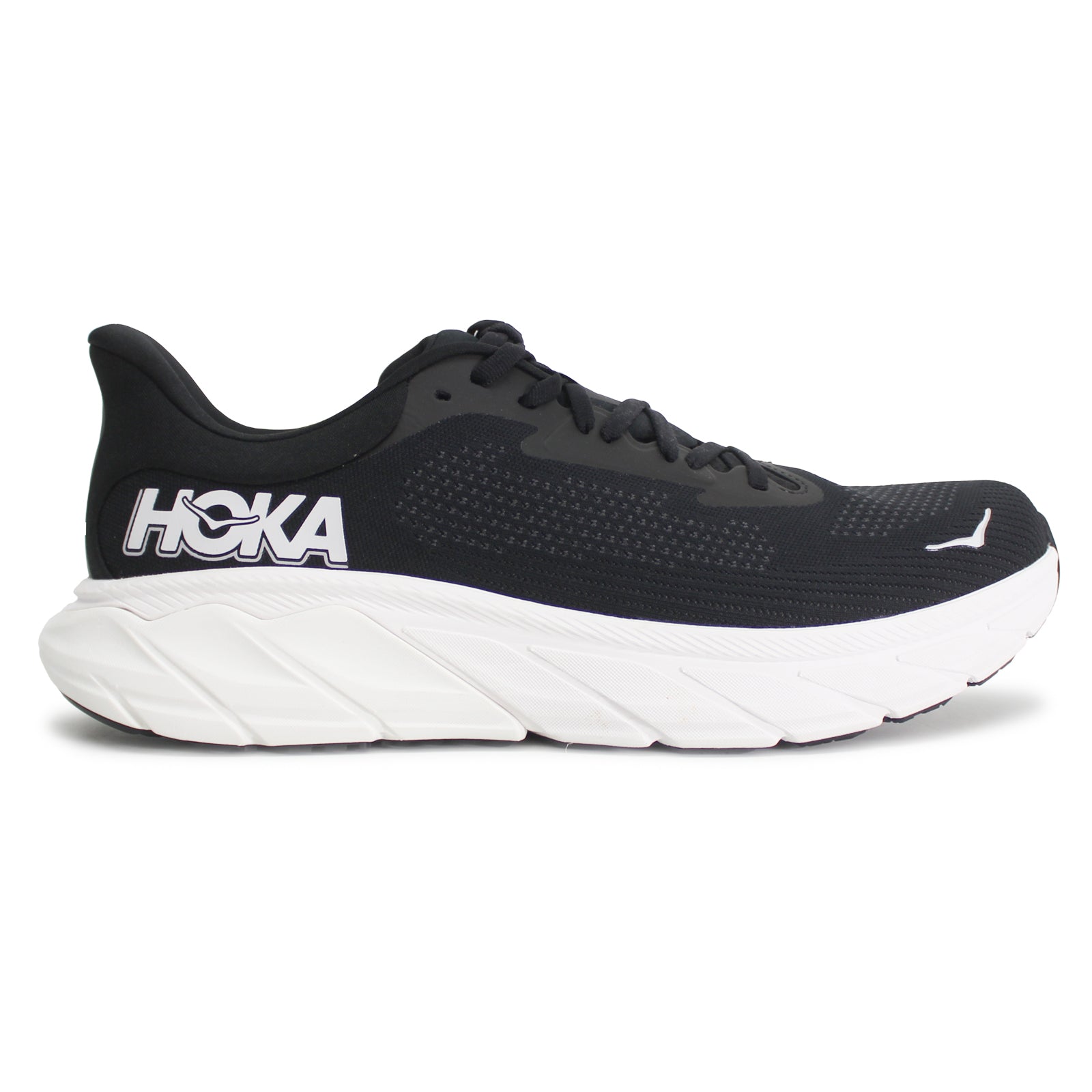 Hoka Arahi 7 1147850-BWHT Textile Mens Trainers - Black White - 9.5#color_black white