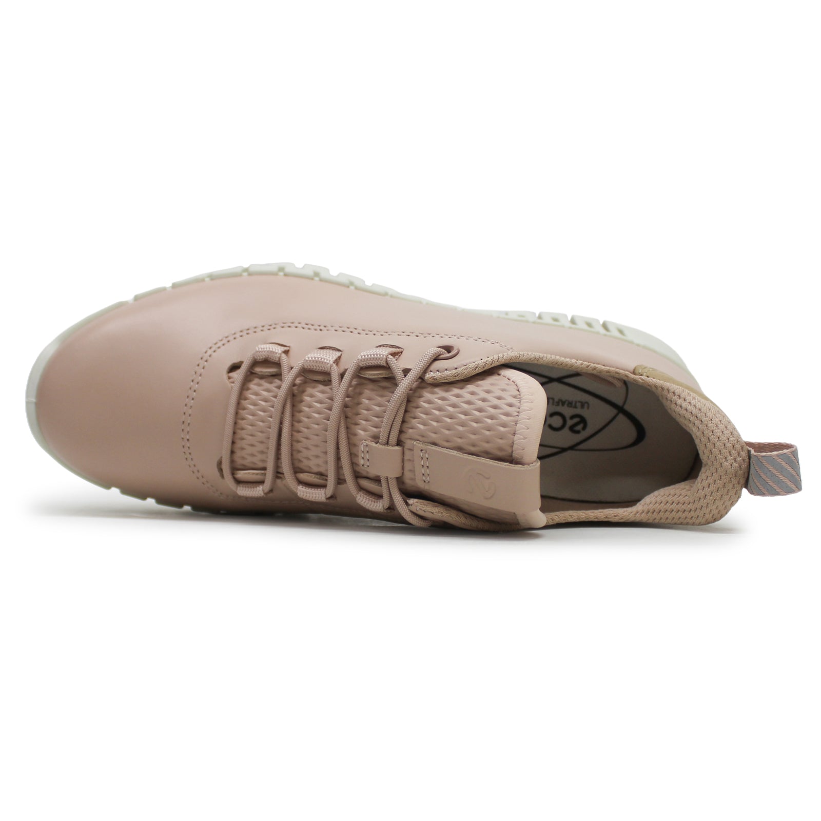 Ecco Gruuv 218203 Full Grain Leather Womens Trainers#color_rose dust powder