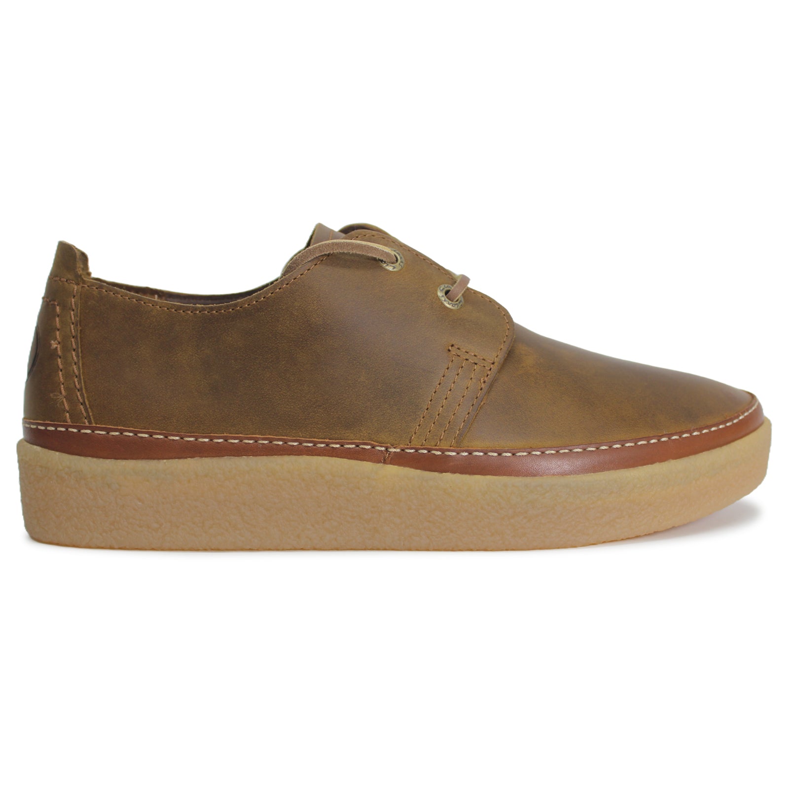 Clarks Clarkwood Low Leather Mens Shoes#color_beeswax