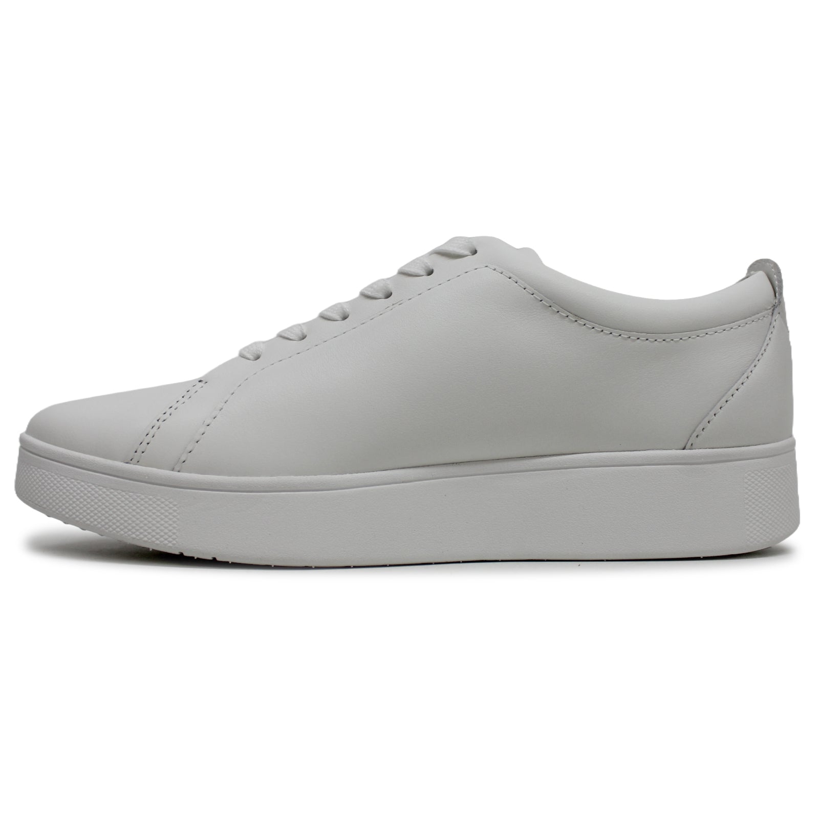 FitFlop Rally Sneakers Leather Womens Trainers#color_urban white