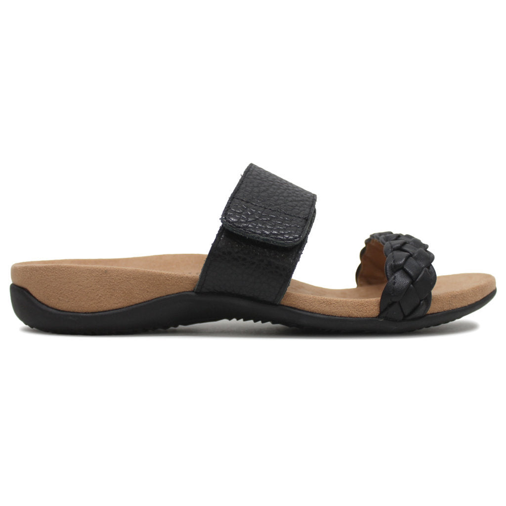 Vionic Jeanne Leather Womens Sandals#color_black