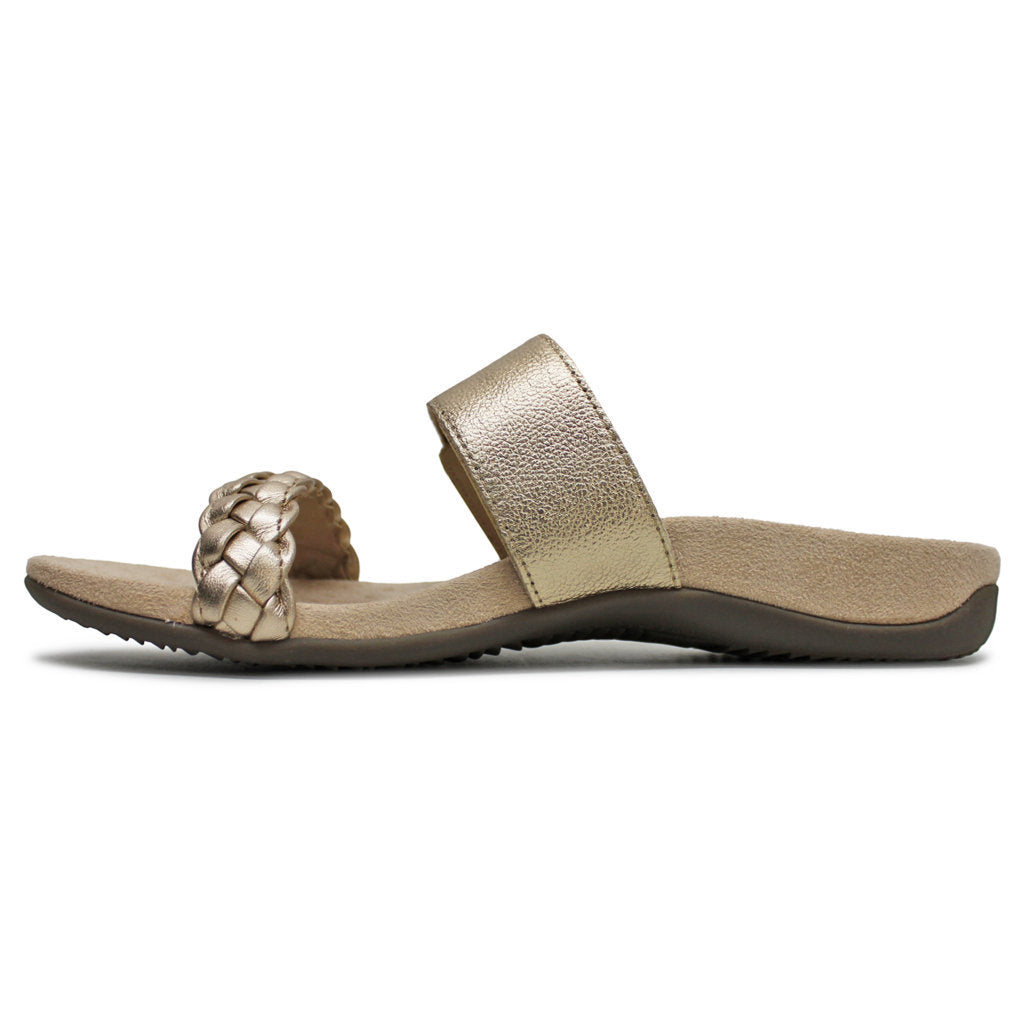 Vionic Jeanne Leather Womens Sandals#color_gold