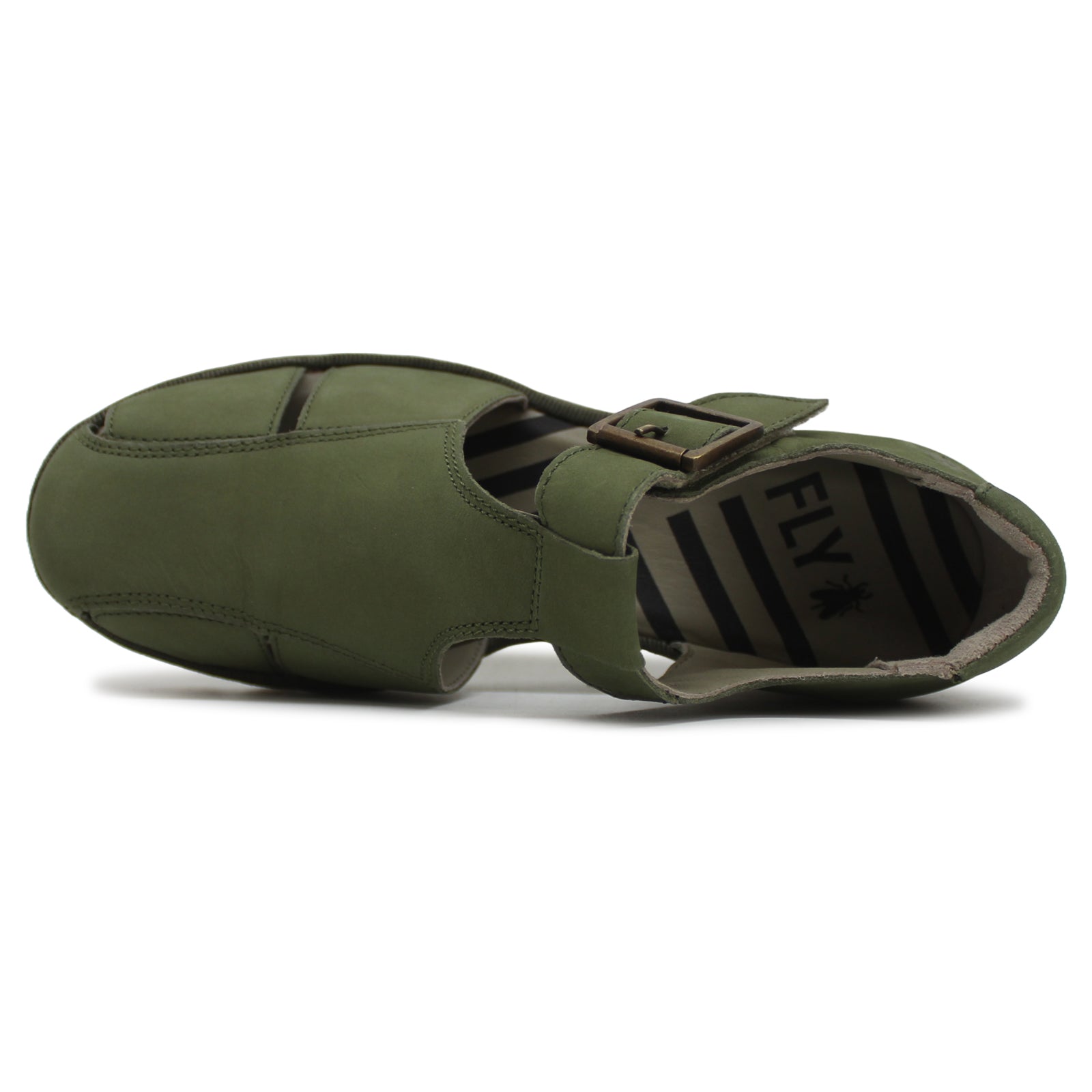 Fly London BURI481FLY Cupido Leather Womens Sandals#color_khaki