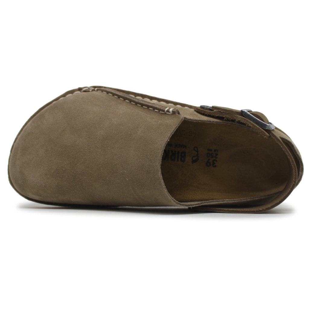 Birkenstock Lutry Premium Suede Leather Unisex Sandals#color_gray taupe