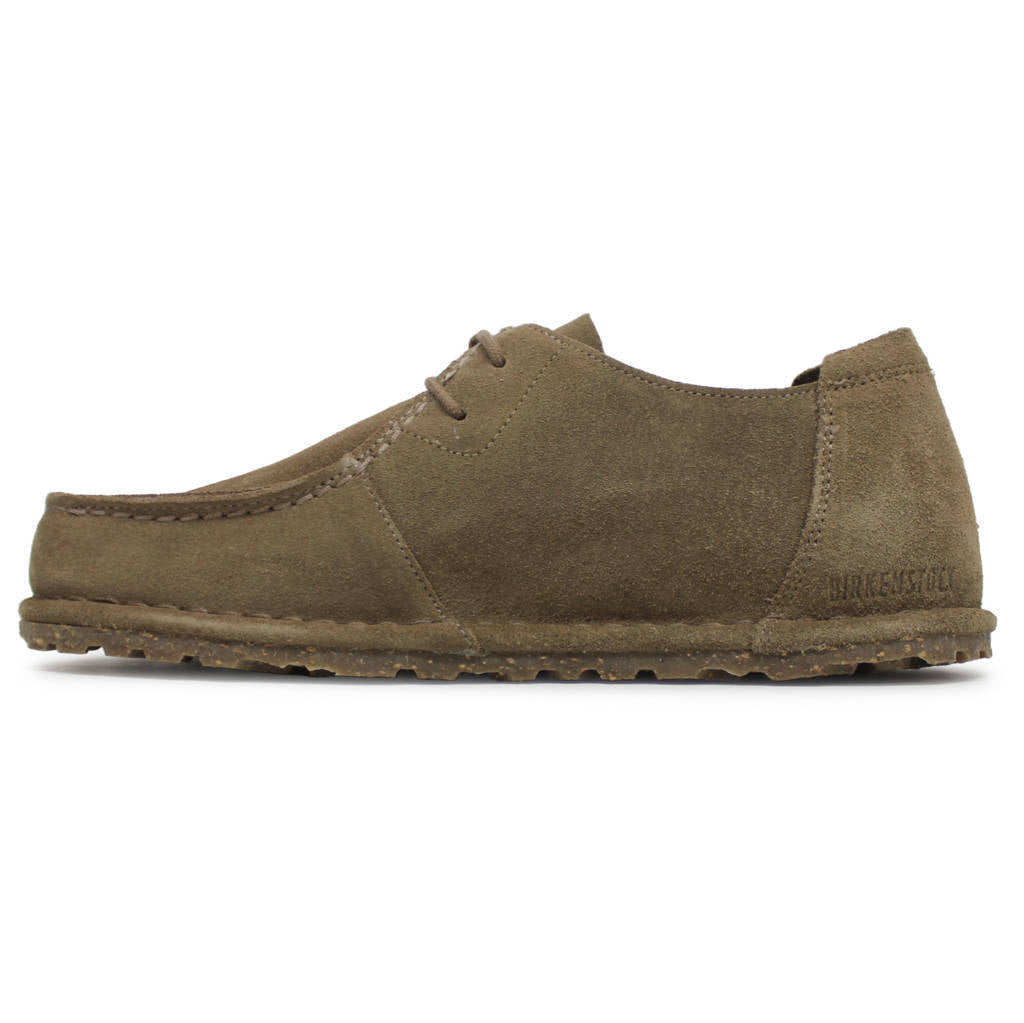 Birkenstock Utti Lace Suede Leather Unisex Shoes#color_gray taupe