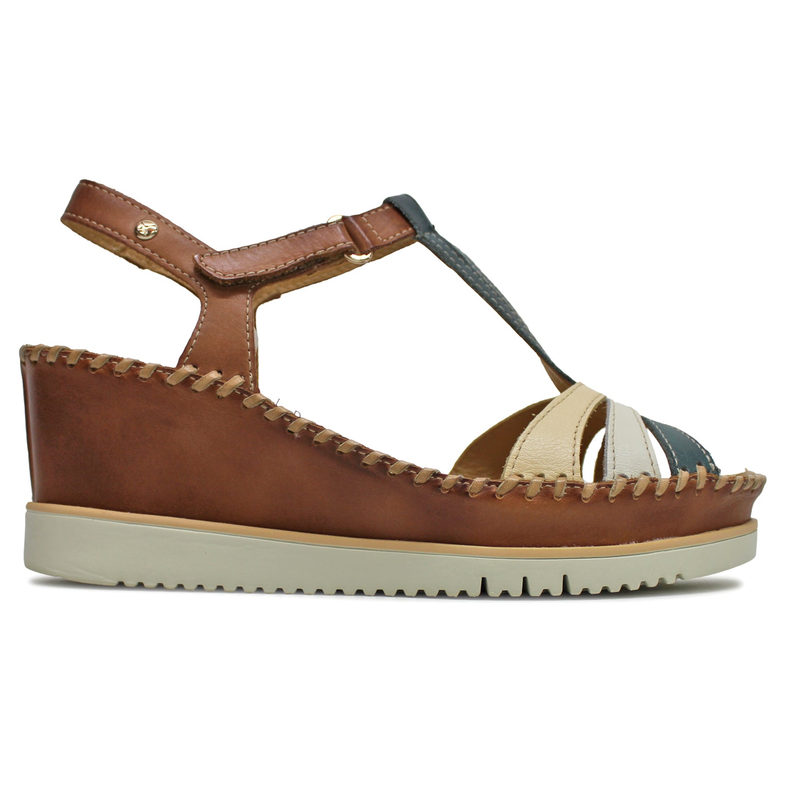 Pikolinos Aguadulce Leather Womens Sandals#color_river