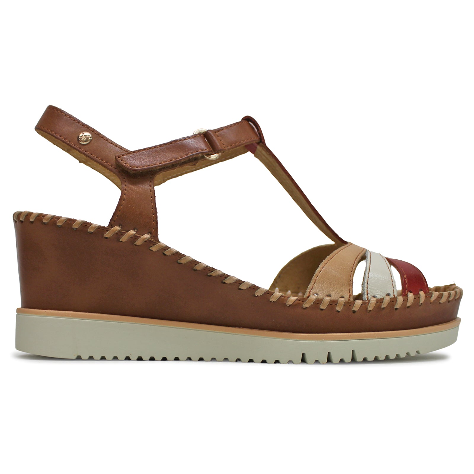 Pikolinos Aguadulce Leather Womens Sandals#color_coral