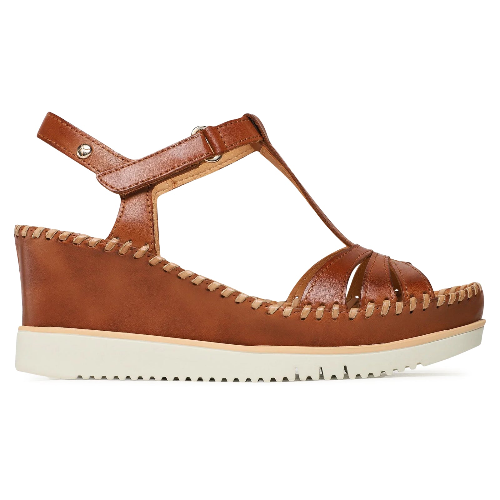 Pikolinos Aguadulce Leather Womens Sandals#color_brandy