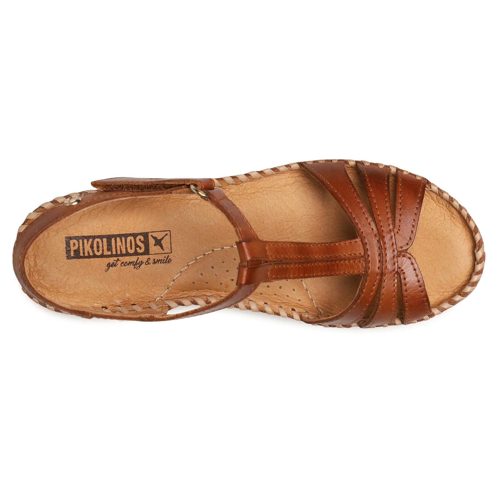 Pikolinos Aguadulce Leather Womens Sandals#color_brandy