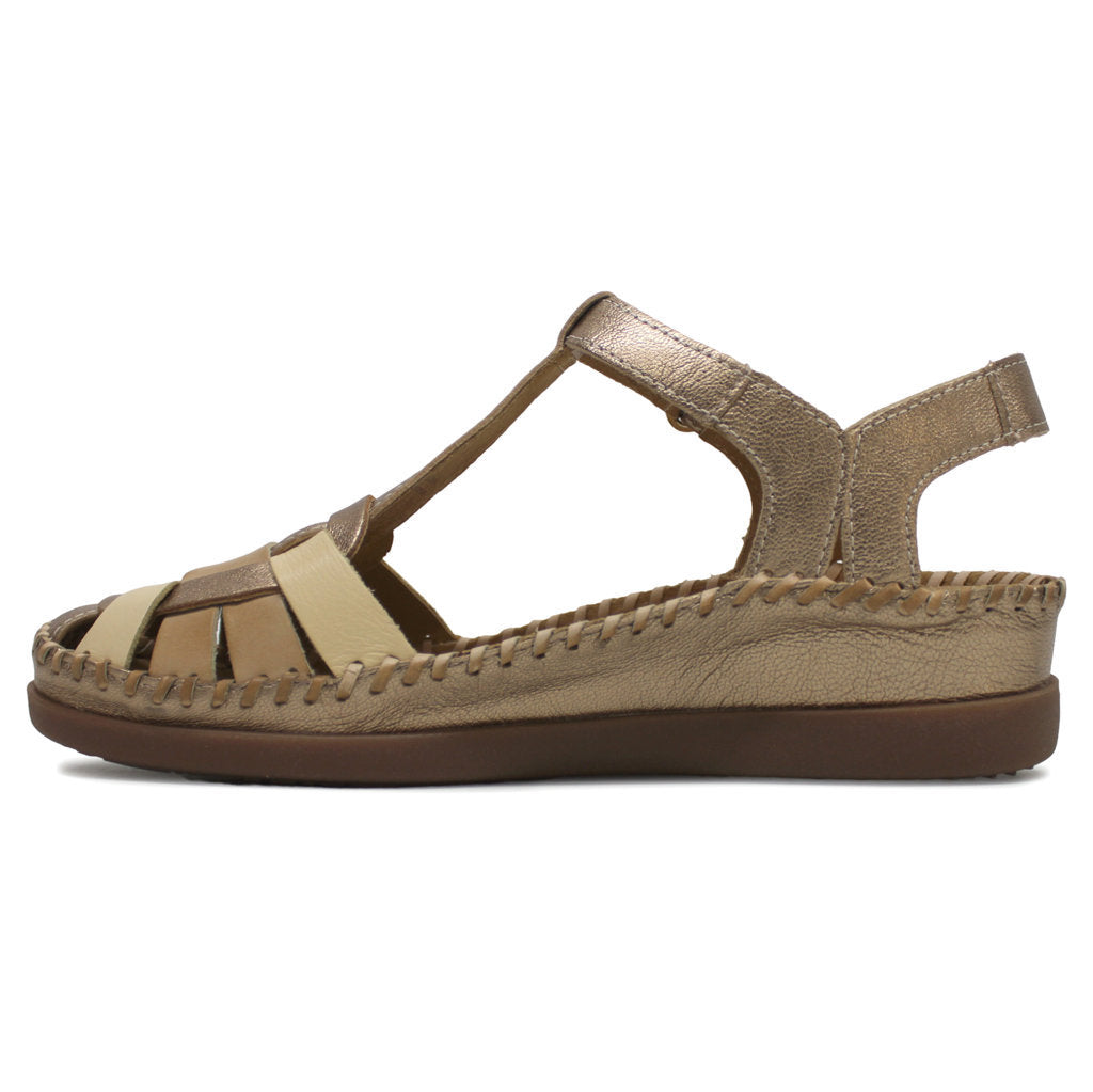 Pikolinos Cadaques W8K-0965 Leather Womens Sandals#color_champagne