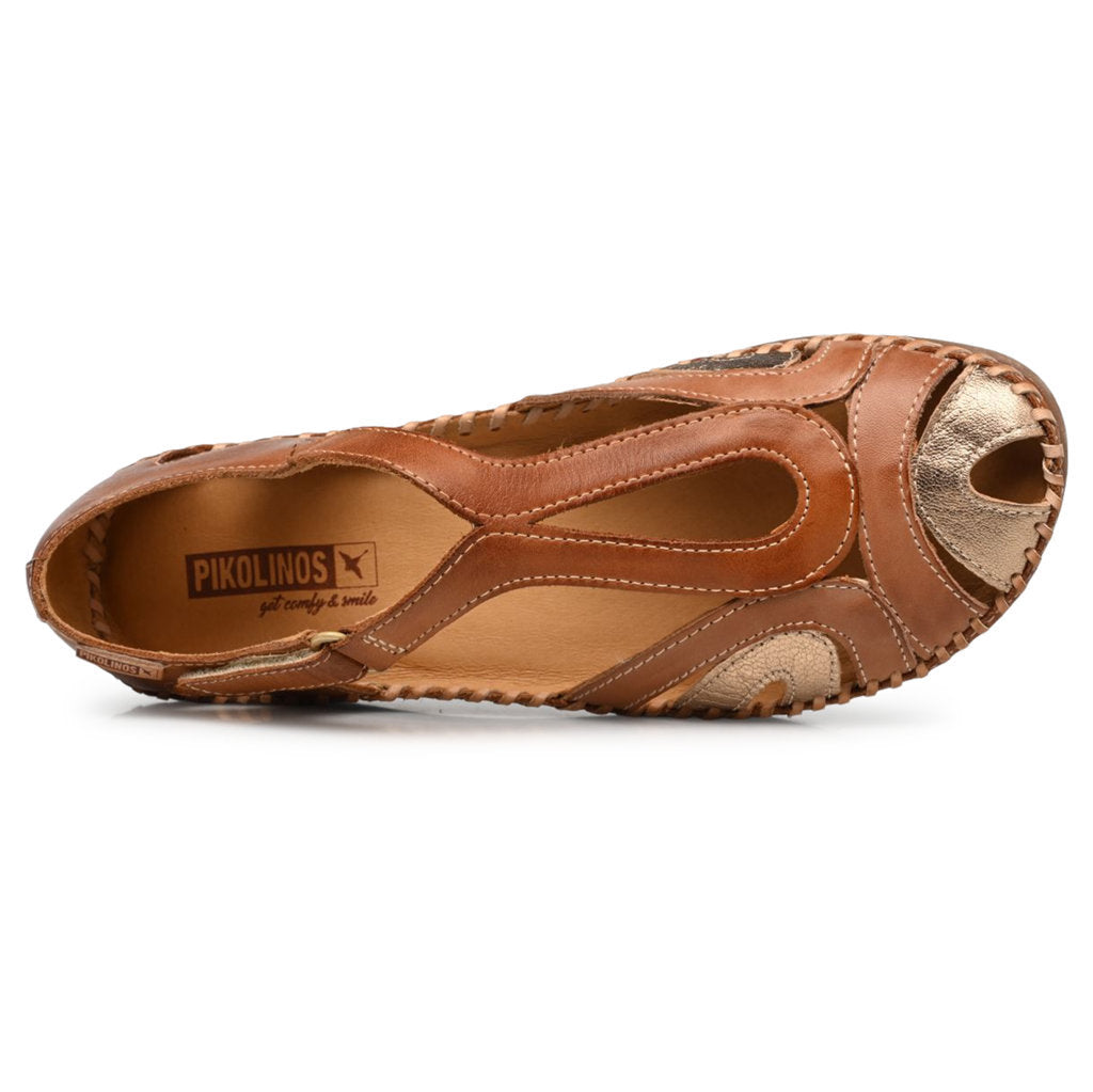 Pikolinos Cadaques W8K-1569 Leather Womens Sandals#color_brandy