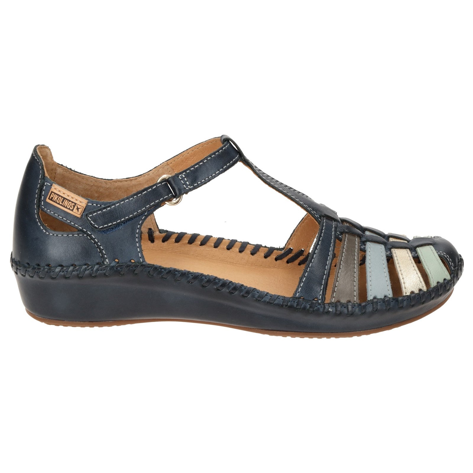 Pikolinos P. Vallarta 655-0843 Leather Womens Sandals#color_blue