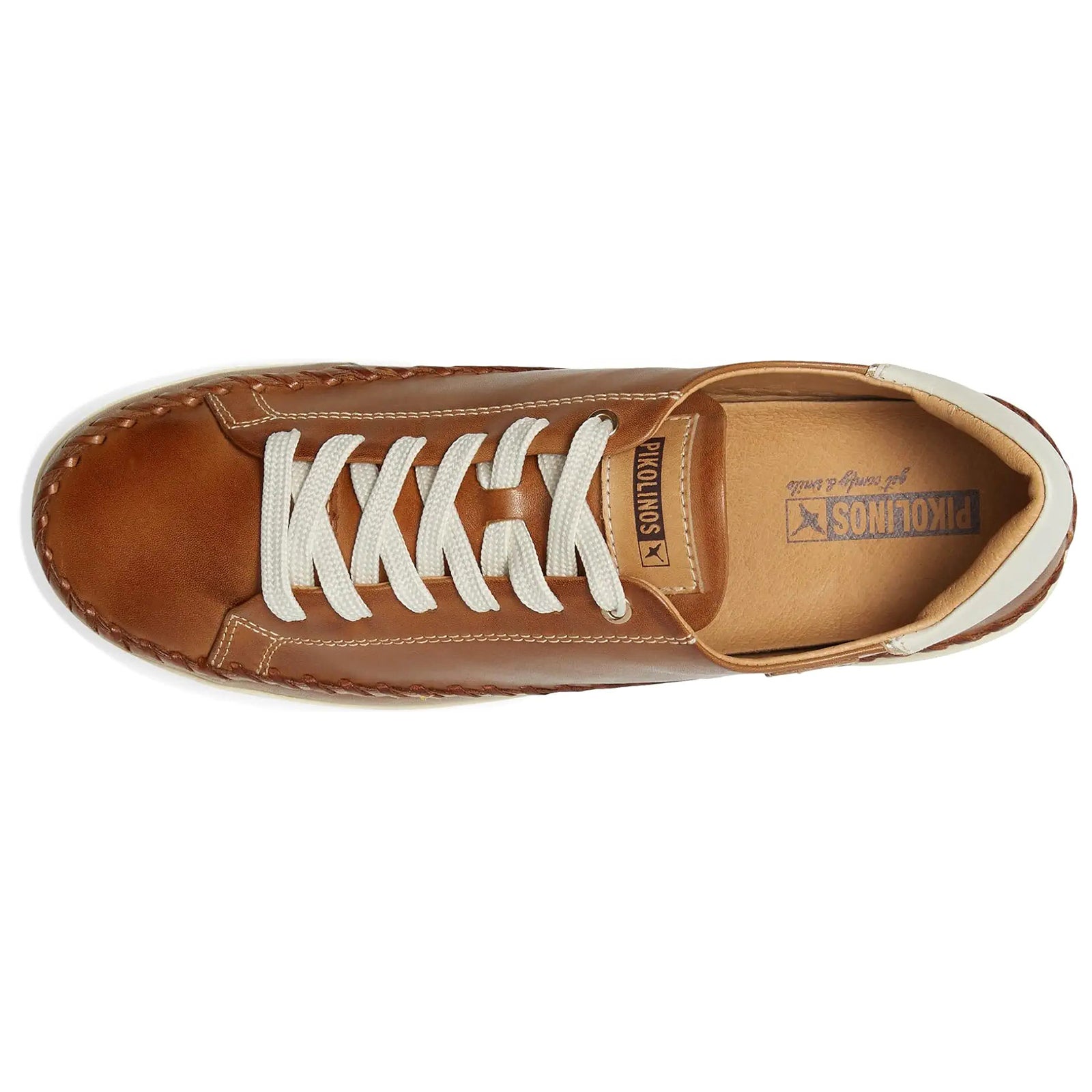 Pikolinos Soller W8B-6531 Leather Womens Trainers#color_brandy