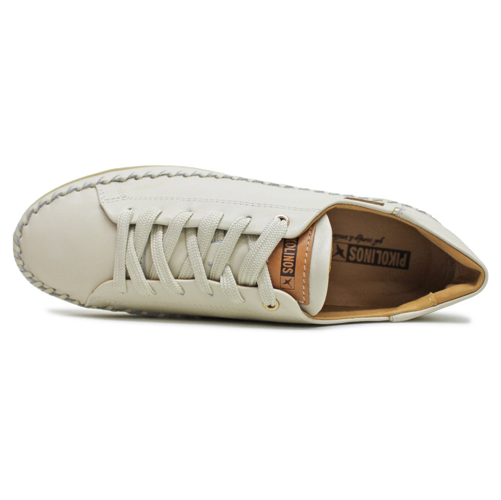 Pikolinos Soller W8P-6531 Leather Womens Trainers#color_nata