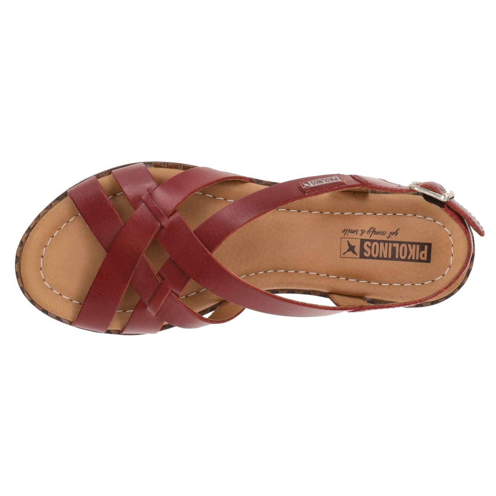 Pikolinos Algar W0X-0556 Leather Womens Sandals#color_rubi