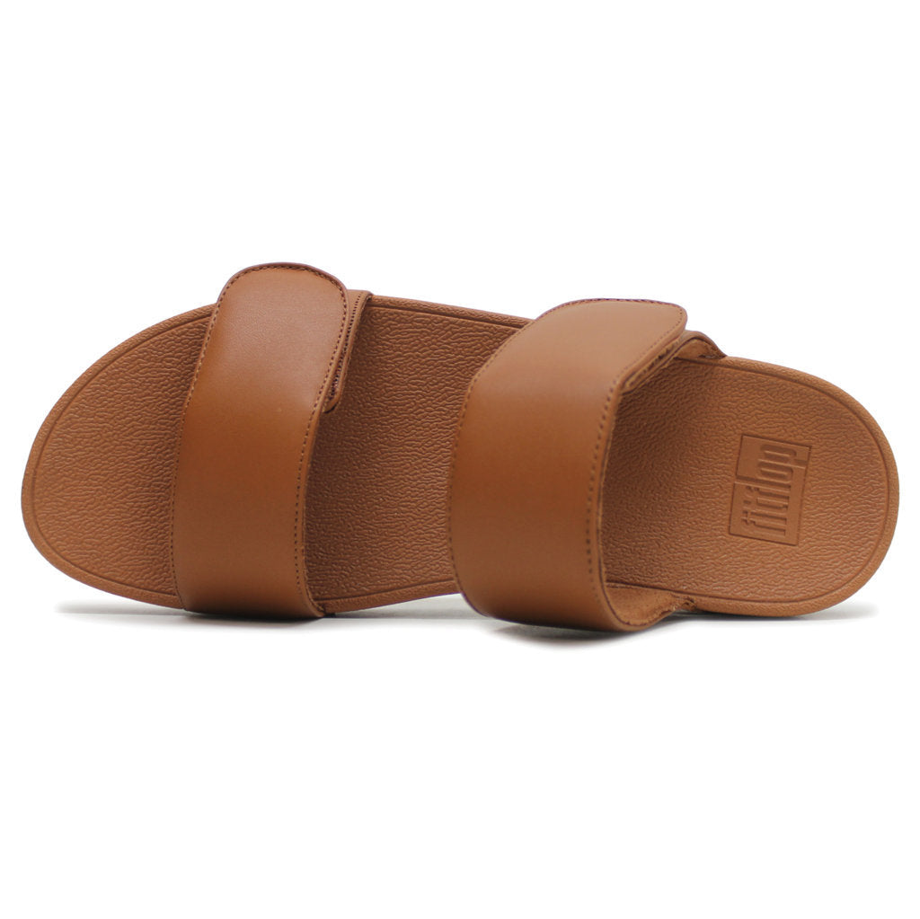 FitFlop Lulu Adjustable Leather Leather Womens Sandals#color_light tan