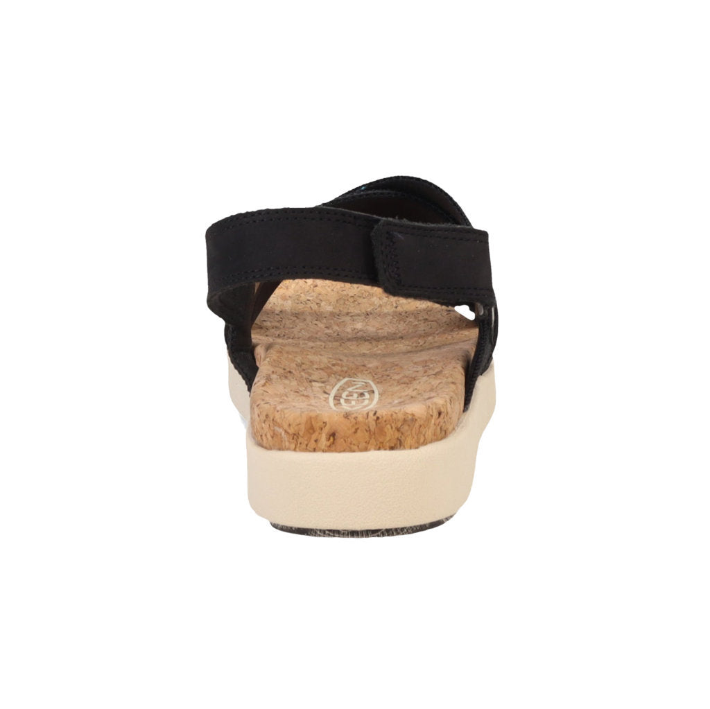 Keen Elle Criss Cross Leather Textile Womens Sandals#color_black birch
