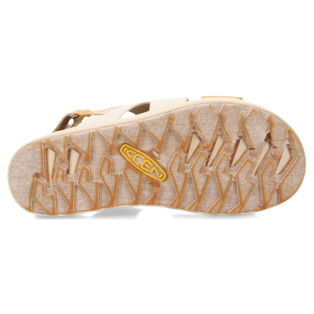 Keen Elle Criss Cross Leather Textile Womens Sandals#color_birch curry