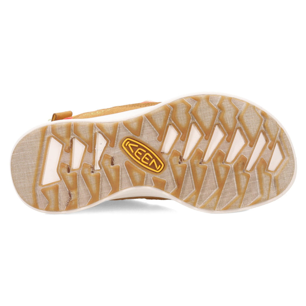 Keen Elle Sport Backstrap Synthetic Textile Womens Sandals#color_golden yellow lichen