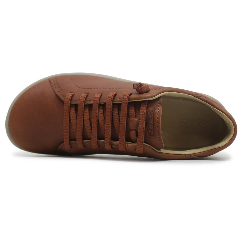 Keen KNX Lace Leather Womens Trainers#color_tortoise shell plaza taupe