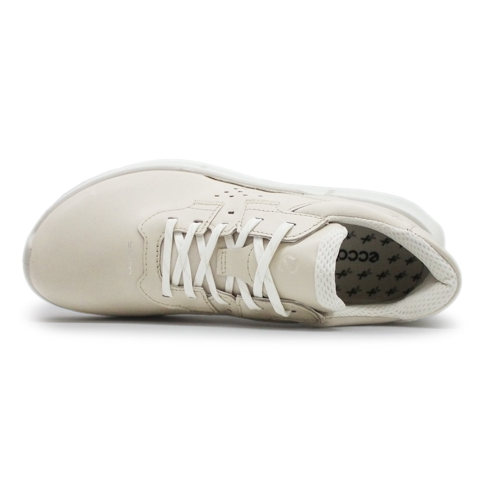 Ecco Biom 2.2 830763 Full Grain Leather Womens Trainers#color_limestone