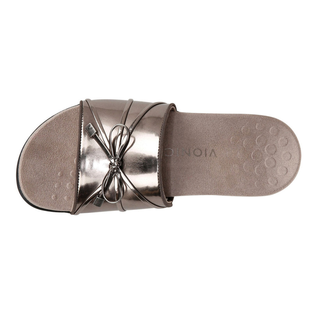 Vionic Bella Slide Synthetic Womens Sandals#color_pewter